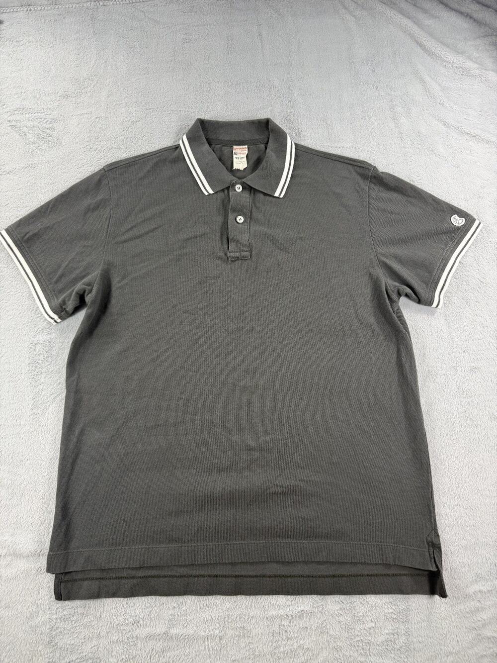 Todd Snyder x Champion Mens Extra Large Gray Polo Shirt Short Sleeve Casual